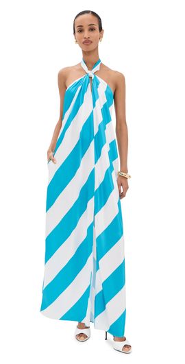 Ronny Kobo Ronny Kobo Chantell Dress Turquoise Ivory