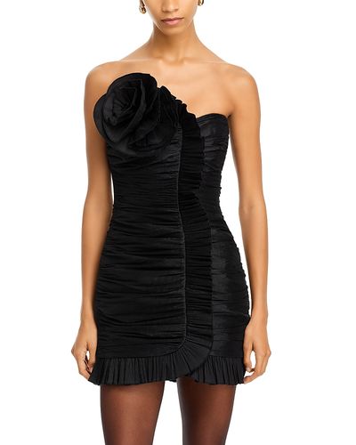 black shoulder dress Paige Black Off The Shoulder Mini Dress - US 4