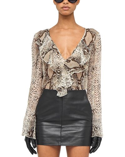 Ronny Kobo Ronny Kobo Klaire V Neck Silk Blouse
