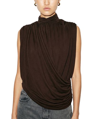 Ronny Kobo Ronny Kobo Sav Draped Sleeveless Top