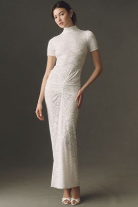 Ronny Kobo Ruched Bodycon Maxi Dress