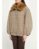 Ronny Kobo Savannah Tweed Faux Fur Collar Jacket - 4