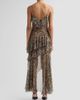 Ronny Kobo Women's Alva Paisley Ruffle Slit Maxi Dress - 3