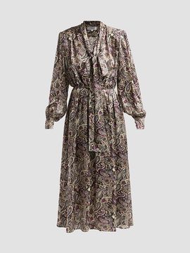 Ronny Kobo Women's Anora Paisley Silk-Blend Dress
