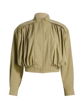 Ronny Kobo Women's Ariah Pleated Cotton-Blend Jacket
