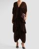 Ronny Kobo Women's Damier Tiered Draped Maxi Dress - 2