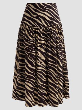 Ronny Kobo Women's Feyre Zebra Stripe Drop Waist Skirt