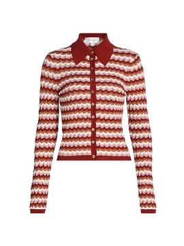 Ronny Kobo Women's Gavin Striped Knit Cardigan