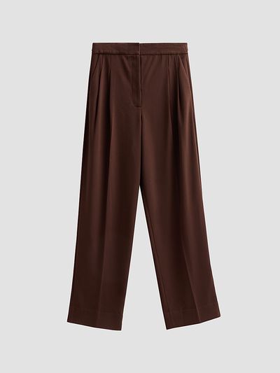 Ronny Kobo Women's Hayes Pleated Straight-Leg Pants