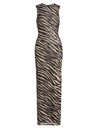 Ronny Kobo Women's Krisa Zebra Striped Column Maxi Dress
