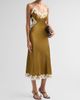 Ronny Kobo Women's Lalita Stretch-Silk A-Line Midi Dress - 4
