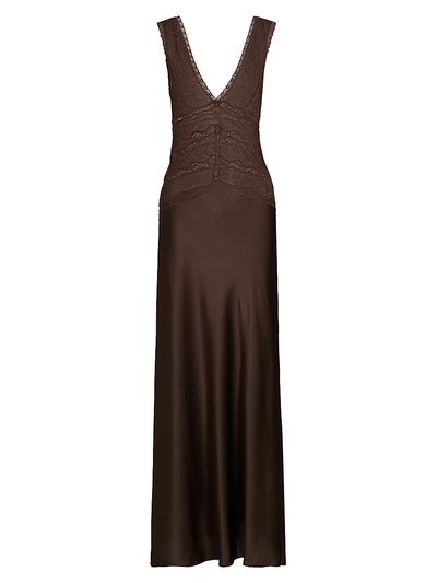 nalla maxi dress brown Ronny Kobo chocolate brown dress