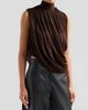Ronny Kobo Women's Sav Draped Mock Turtleneck Top - 4
