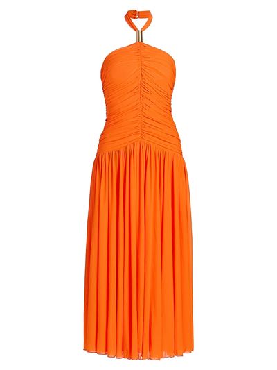 Ronny Kobo Women's Wrenley Ruched Halter Midi-Dress
