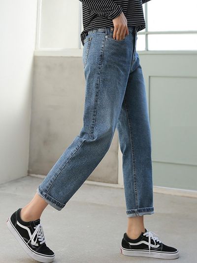 ROOMPACKER Back Elastic Semi-Baggy Relaxed Fit Pants (027)