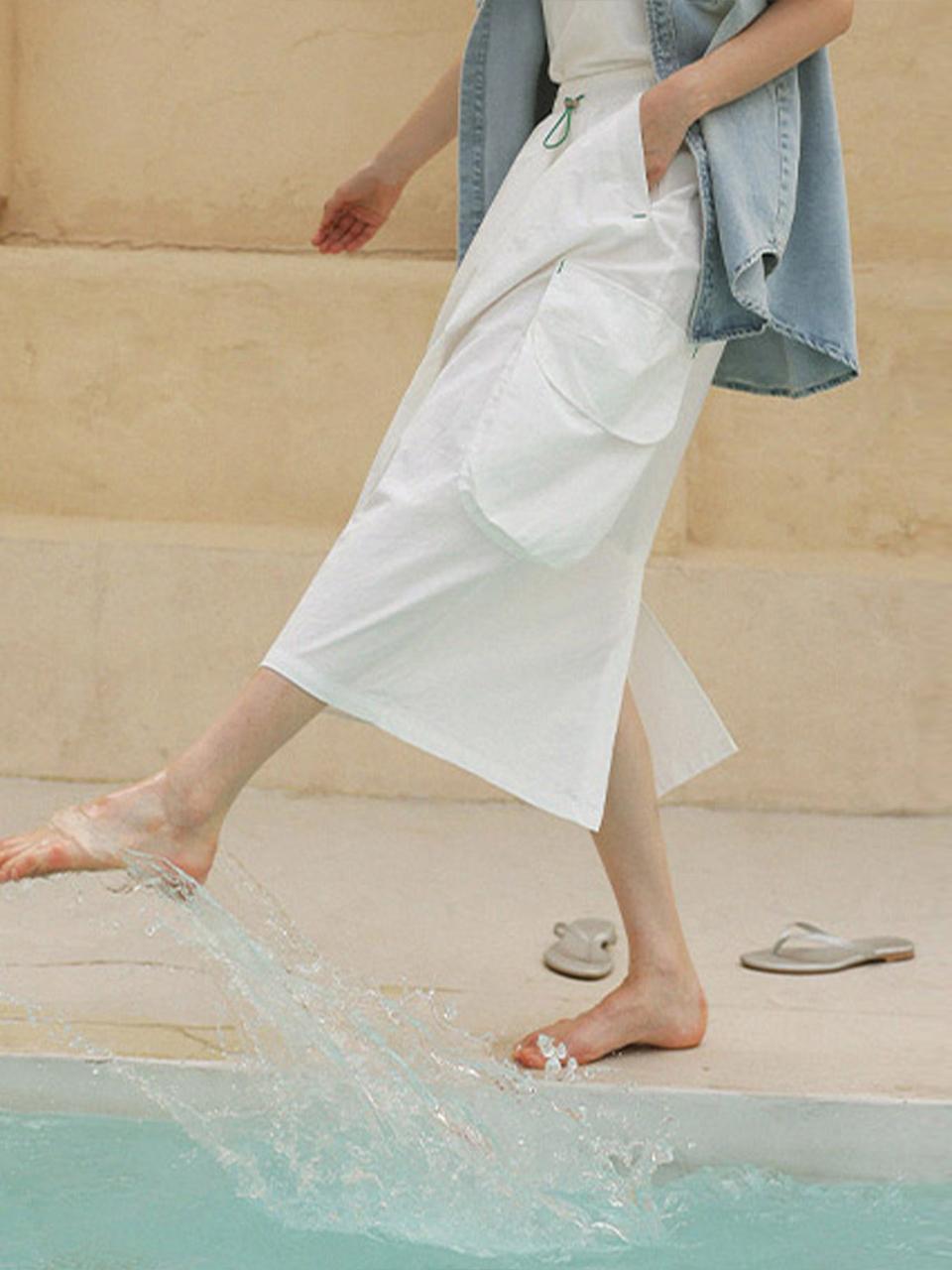 ROOMPACKER Creed Elastic Waistband Cargo Skirt (RR)
