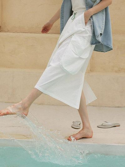 ROOMPACKER Creed Elastic Waistband Cargo Skirt (RR)