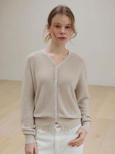 ROOMPACKER Dino Waffle Soft Cardigan