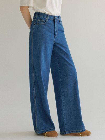 ROOMPACKER Retro Wide Denim Pants