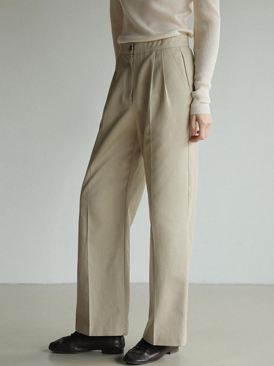 ROOMPACKER [RR] Tencel Cotton Elastic Waistband Pants
