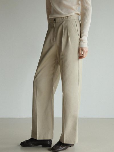 ROOMPACKER [RR] Tencel Cotton Elastic Waistband Pants