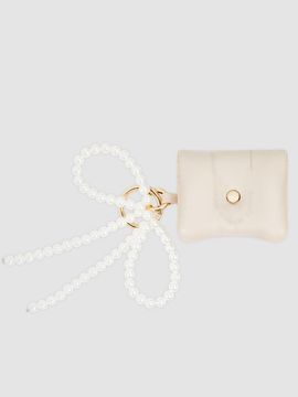 ROROANCO Ballchain Mini Pouch Charm_PEARL White