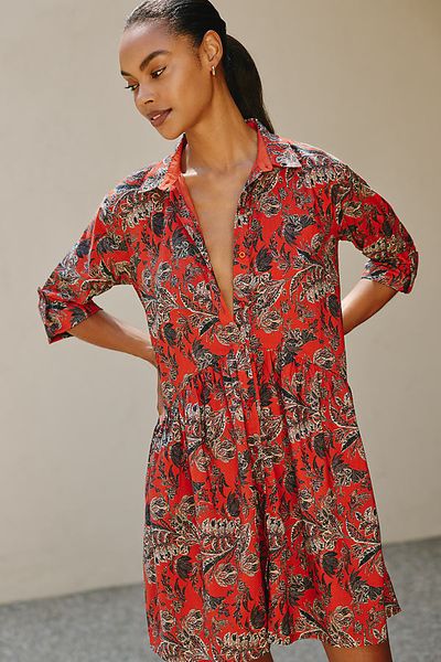 Ro's Garden Deauville 100% Cotton Swing Mini Dress