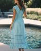 Ro's Garden Hilda V-Neck Tiered Maxi Dress - 2