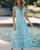 Ro's Garden Hilda V-Neck Tiered Maxi Dress - 4