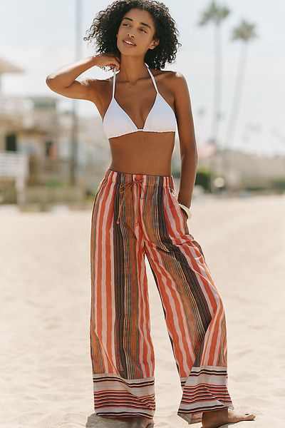 Ro's Garden Nico 100% Cotton Wide-Leg Pants
