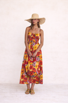 Ro's Garden Ro's Garden Crispy Cotton Sloane Midi Dress