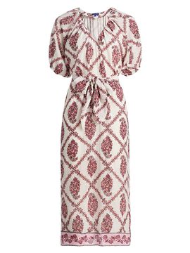 Ro's Garden Women's France Floral Cotton Maxi Dress