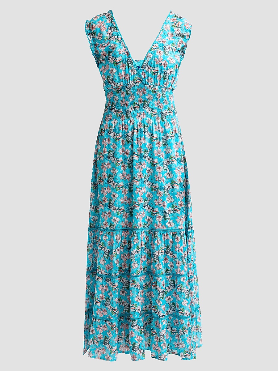 hilda maxi dress Hilda Ruffle Ribbon Backless Maxi Dress