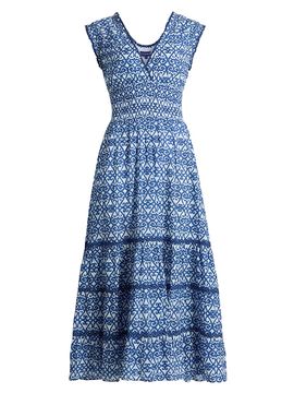 Ro's Garden Women's Hilda Printed Cotton Midi-Dress