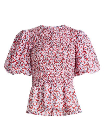 Ro's Garden Women's Luz Floral Cotton Peplum Top