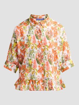 Ro's Garden Women's Ruby Floral Cotton Shirt