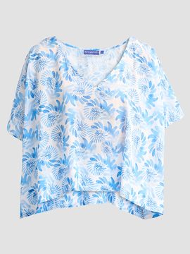 Ro's Garden Women's Salem Floral Cotton Top
