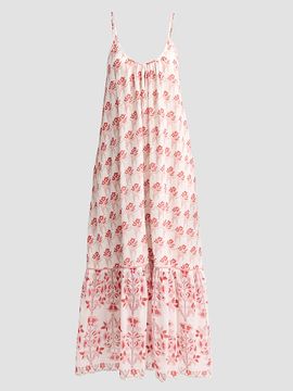 Ro's Garden Women's Samoa Floral Cotton Maxi Dress