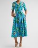 Ro's Garden Women's Sutton Floral Tie-Waist Midi Dress - 2