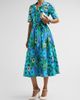 Ro's Garden Women's Sutton Floral Tie-Waist Midi Dress - 4