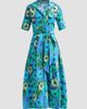 Ro's Garden Women's Sutton Floral Tie-Waist Midi Dress - 6
