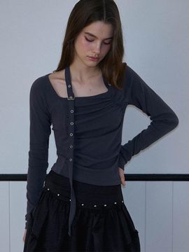 Rosefrantz Eyelet Belt Long Sleeve [Charcoal]