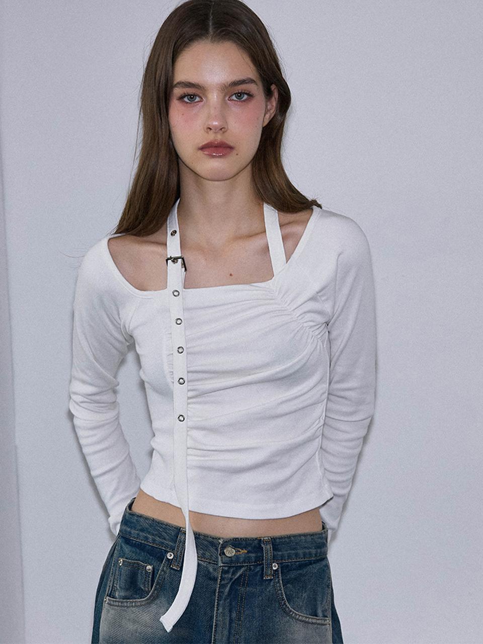 Rosefrantz Eyelet Belt Long Sleeve [White]