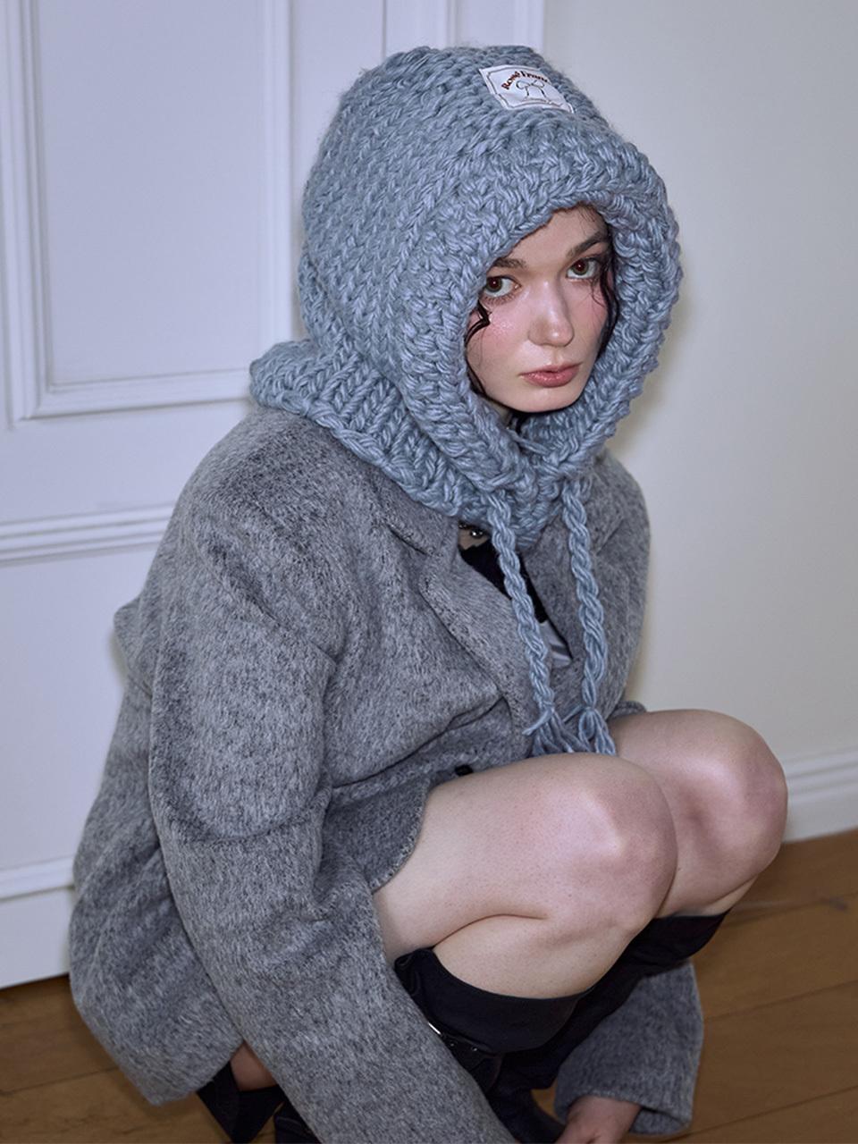 Rosefrantz Handmade Wool-Blend One-Size Balaclava [Sky Blue]
