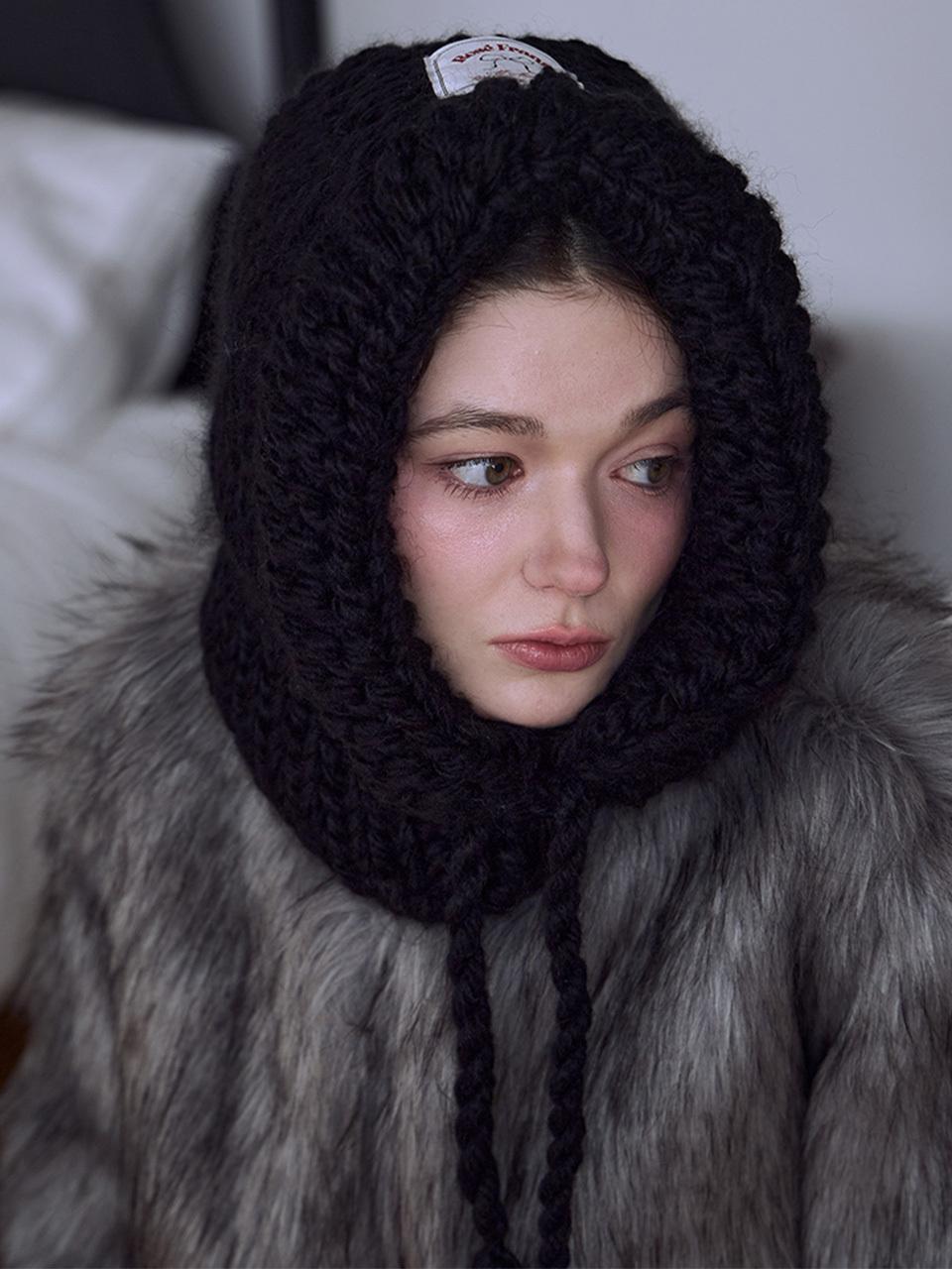 Rosefrantz Handmade Wool Acrylic Balaclava [Black]