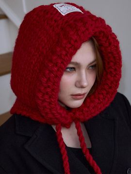Rosefrantz Handmade Wool Classic One-Size Balaclava [RED]