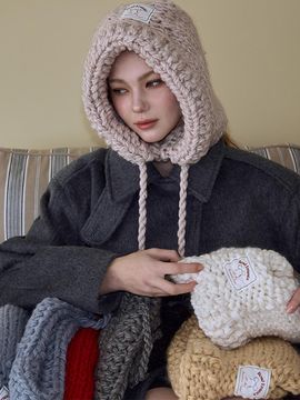 Rosefrantz Handmade Wool Universal Fit Balaclava [Baby Pink]