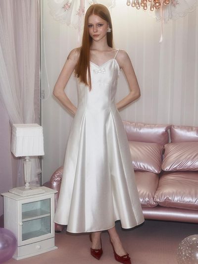 Rosefrantz Long Floor-Length Elegant Dress [Cream]