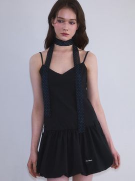 Rosefrantz Rose Balloon Mini Dress [Black]