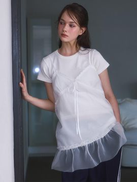 Rosefrantz Sheer Layered Mini Dress [Black]